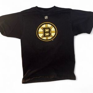 Vintage Reebok NHL Black Boston Bruins Tim Thomas Jersey T-Shirt Size S